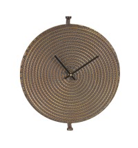 2" Circle Bronzemetal Analog Wall Clock