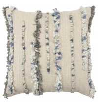 20X20 Natural 100% Cotton Striped Zippered Pillow