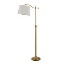 63" Bronze Adjustable Traditional Shaped Floor Lamp With White Square Shade