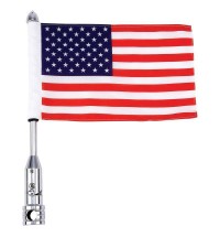 Motorcycle Flagpole Mount and USA Flag