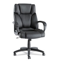 High-Back Swivel Tilt Black Soft Touch Leather Office Chair