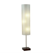 Modern Asian Style Floor Lamp with White Rice Paper Shade