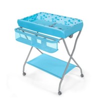 Blue Folding  Wide Nursery Baby Diaper Changing Table