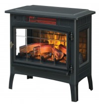Black Infrared Quartz Electric Fireplace Stove Heater
