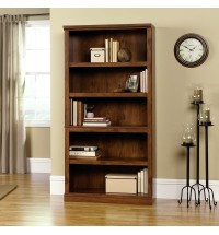 5-Shelf Bookcase in Medium Brown Oak Finish