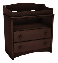 Baby Furniture 2 Drawer Diaper Changing Table in Espresso