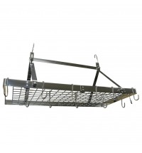 Heavy Duty Ceiling Mounted Rectangle Stainless Steel Hanging Pot Rack
