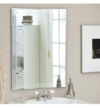 Rectangular 31.5-inch Bathroom Vanity Wall Mirror with Triple-Bevel Design