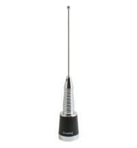Browning BR-158-S 200-Watt Pretuned Wide-Band 144 MHz to 174 MHz 2.4-dBd-Gain VHF Silver Antenna with Spring and NMO Mounting
