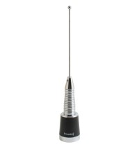 Browning BR-158-S 200-Watt Pretuned Wide-Band 144 MHz to 174 MHz 2.4-dBd-Gain VHF Silver Antenna with Spring and NMO Mounting