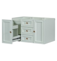 30" Wall Mounted Bathroom Vanity without Sink, Cabinet Base Only, Functional Drawer, Green
