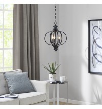 Nava 3-Light Metal Chandelier with Adjustable Chain