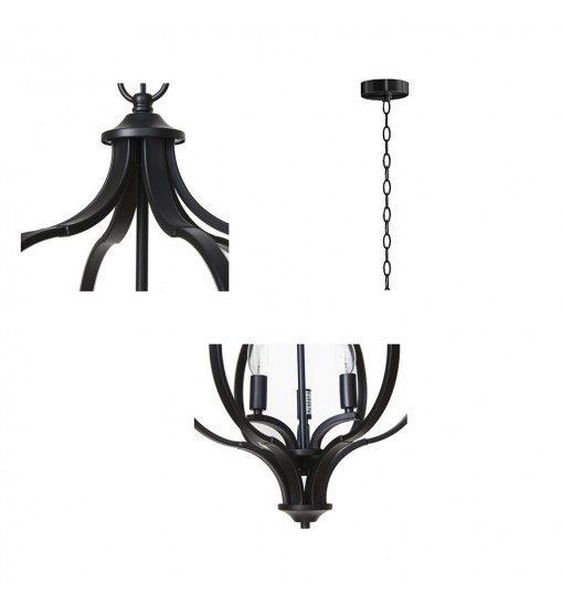 Nava 3-Light Metal Chandelier with Adjustable Chain
