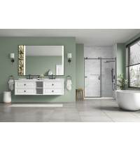 72*23*21in Wall Hung Doulble Sink Bath Vanity Cabinet Only in Bathroom Vanities without Tops