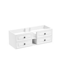 60*23*21in Wall Hung Doulble Sink Bath Vanity Cabinet Only in Bathroom Vanities without Tops