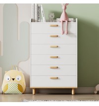 Modern Simple Style White Modern Six-Drawer Chest for Bedroom, Kid's Room, Living Room, Nursery Room