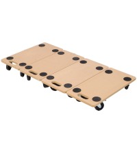 Furniture Moving Dolly, Heavy Duty Wood Rolling Mover with Wheels for Piano Couch Fridge Heavy Items, Securely Holds 500 Lbs (4pcs 22.8" x11.2" Platform)