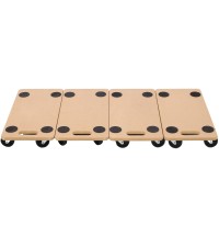 Furniture Moving Dolly, Heavy Duty Wood Rolling Mover with Wheels for Piano Couch Fridge Heavy Items, Securely Holds 500 Lbs (4pcs 22.8" x11.2" Platform)