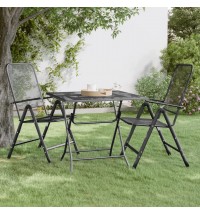 Patio Table 31.5"x31.5"x28.3" Expanded Metal Mesh Anthracite