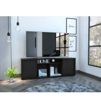 Falmouth Rectangle 3-Shelf TV Stand Black Wengue