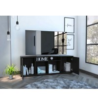 Falmouth Rectangle 3-Shelf TV Stand Black Wengue