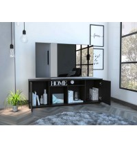 Falmouth Rectangle 3-Shelf TV Stand Black Wengue