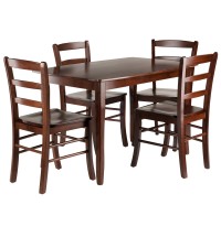 Inglewood 5-Pc Dining Table with Ladder-back Chairs; Natural