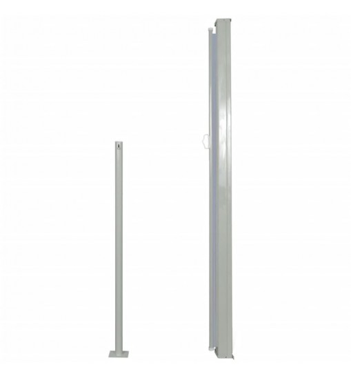 Patio Retractable Side Awning 63"x118" Gray