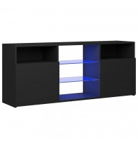 TV Cabinet with LED Lights Black 47.2"x11.8"x19.7"