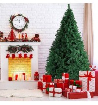 Bosonshop 9 FT High Artificial Christmas Pine Tree Fake Xmas Tree 1850 Tips Full Tree W/ Solid Metal Stand