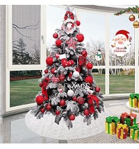 Christmas Tree Skirt, Jacquard Cashmere Snow Flake Xmas Holiday Decoration Ornament