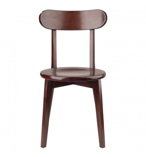 Pauline 2-Pc H-Leg Chair Set; Walnut