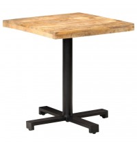Bistro Table Square 27.6"x27.6"x29.5" Rough Mango Wood