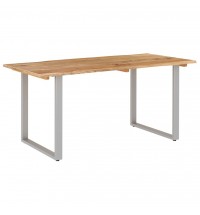 Dining Table 63"x31.5"x29.9" Solid Acacia Wood