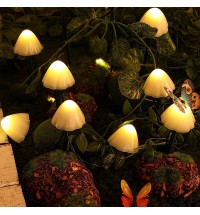 LED Solar Lights Outdoor Garden Waterproof Mushroom String Lawn Lamps Cute Fairy Light Landscape Lamp Path Yard Lawn Patio Decor
