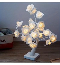 45cm/17.72inch USB Plug LED Thanksgiving Valentine's Day Rose Decoration Lamp, Party Scene Lighting Tree