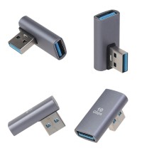 90 Degree USB to USB Adapter Right Angle USB 3.0 Male to USB Female for Laptop
