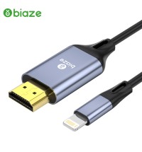 BIAZE Lightning To HDMI Adapter Cable 6.6ft
