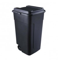 Black Roughneck Wheeled Plastic Garage Trash Can, 50 Gallon