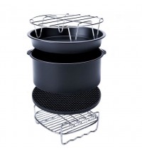 Kitchen Cooking Tool 10Pcs Accessory Baking Basket Pizza Plate Grill Pot For Airfryer 3.2-5.8QT