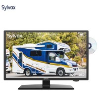 SYLVOX 24 inch RV TV;  12 Volt TV DC Powered 1080P FHD Television Built in ATSC Tuner;  FM Radio;  DVD;  with HDMI/USB/VGA Input;  TV for Motorhome;  Camper;  Boat and Home