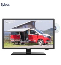 SYLVOX 22 inch RV TV;  12 Volt TV DC Powered 1080P FHD Television Built in ATSC Tuner;  FM Radio;  DVD;  with HDMI/USB/VGA Input;  TV for Motorhome;  Camper;  Boat and Home