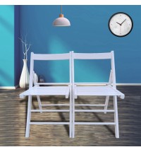 Folding chair-2/s;  foldable style -white
