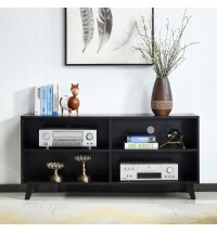 52" Wood TV Stand Console - Black