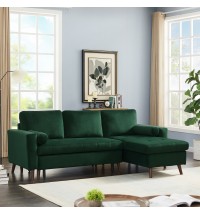 88" Reversible Pull out Sleeper Sectional Storage Sofa Bed; Corner sofa-bed with Storage Chaise Left/Right Handed Chaise
