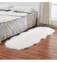 1pc, Wool Carpet Long Fur Carpet Indoor Bedroom Floor Mat 23.62*70.87inch Ripped Shape Acrylic 80% Polyester 20% Suede Fleece Bottom Long Fur Carpet
