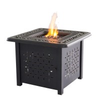 Aluminum Square Firepit Table