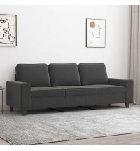 3-Seater Sofa Dark Gray 70.9" Microfiber Fabric