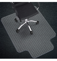 48"x36" Clear Rectangle Chair Mat With Lip For Carpet, Odorless, BPA and Phthalate Free