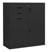 Office Cabinet Anthracite 35.4"x15.7"x40.2" Steel